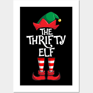 Thrifty Elf Matching Family Christmas Posters and Art